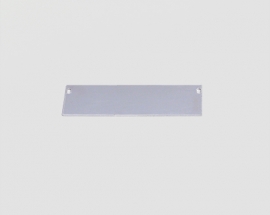 Teilfrontplatte 3HE / 7TE, Aluminium eloxiert Natur, Version Blind