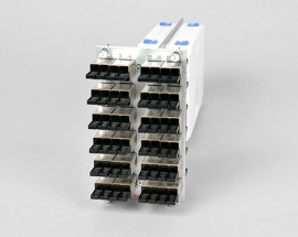 Einschubmodul 14TE, 48 x E2000PC, 50/125µm OM4 (24 x E2000PC Compact) H&S