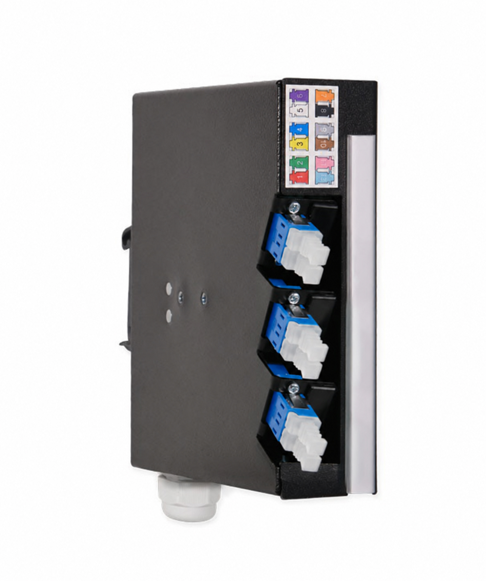 Hutschienen Box mini, Stahl, 6 x LCPC, 9/125µm (3xLCPC duplex)