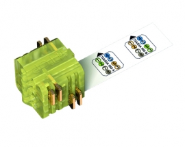 preLink® Kabelabschlussblock, AWG 24-22, transparent-gelb für Installationskabel