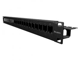 preLink® / fixLink® Panel, 19´´ 1HE, 24 x Keystone, schwarz