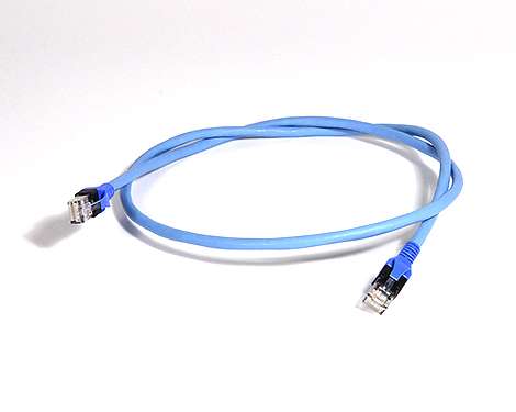 FlexBoot Patchkabel RJ45, Kat.6A ISO/IEC, S/FTP, hellblau/blau, 1.0m