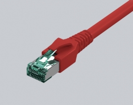 FlexBoot Patchkabel RJ45, Kat.6A ISO/IEC, S/FTP, rot, 0.5m