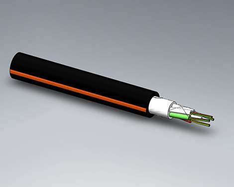 Bündeladerkabel, Easy Blow, 4x12, 9/125µm, Eca, schwarz