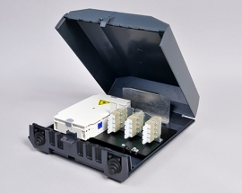 Venus-Box mit Schloss, 4 x E2000PC, OM4, H&S