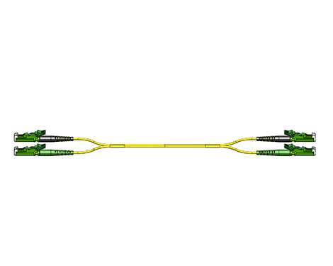 Patchkabel Fig.8, 2.0mm, E2000APC-E2000APC, 9/125µm, 4.0m
