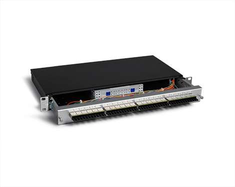 KEV 1HE Aluminium, 48 x E2000PC, 62.5/125µm OM1, Compact, H&S