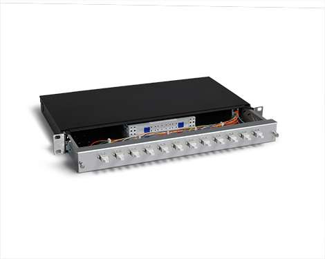 KEV 1HE Aluminium, 2 x LCPC, 62.5/125µm OM1 (1xLCPC duplex)