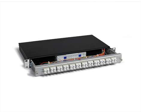 KEV 1HE Aluminium, 96 x LCPC, 62.5/125µm OM1 (24xLCPC quad)
