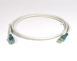 FlexBoot saCon® Kat.6A ISO/IEC, geschirmt 1.5m grau/grün/grün