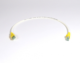 FlexBoot saCon® Kat.6A ISO/IEC, geschirmt 0.5m weiss/gelb/gelb